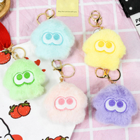 Porte-clés en peluche calmar de haute qualité jouets porte-clés doux
