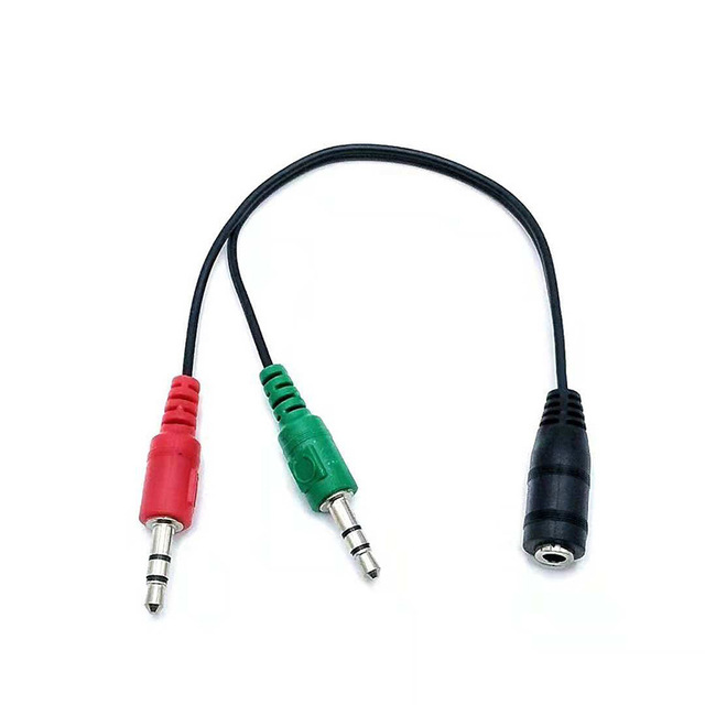 Factory Price 2 Way 3.5mm Male Female Jack Microphone Headphone Connector Audio 2 Female to Male Plug Cable Adapter Y Splitter