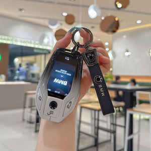 Étui de protection pour clé de voiture en alliage de zinc et gel de silice pour <span class=keywords><strong>BMW</strong></span> 740 530 X6 Série 7, écran tactile à cristaux liquides, <span class=keywords><strong>porte</strong></span>-clés - Product Image 3