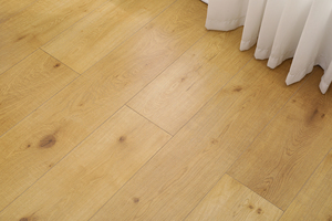 Plancher en chêne blanc composite PVC et bois, tailles personnalisables (9-12 pouces), qualité E1, installation par clipsage sans formaldéhyde - Product Image 6