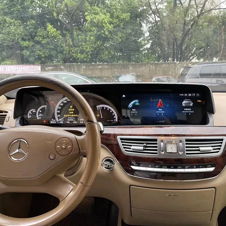 Acarnavi 8 Core Android 11 GPS Радио Carplay навигации сенсорный экран для Mercedes Benz S Class W221