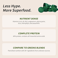 OEM Private Label Reine Spirulina-Tabletten Veganes Supernahrungsergänzungsmittel für Immun- und Herz-Kreislauf-Gesundheit
