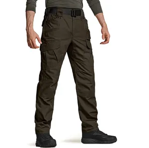 Pantalones de viaje de acampada para hombre, pantalones tácticos de combate impermeables