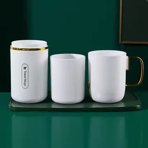 Portable Hot Sale 3 1 Durable Easy Clean Modern Toothbrush <b>Cup</b> Set <b>Plastic</b> Toothbrush Holder Handle Travel Home Office - Product Image 5