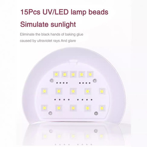 <span class=keywords><strong>Lampe</strong></span> de séchage UV/LED portable mini 48W - 15 perles, séchage rapide pour vernis gel, manucure, pédicure, usage domestique - Product Image 2