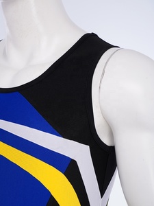 Justaucorps de gymnastique pour hommes en Spandex sublimé, sans manches, coupe haute, pour compétition, entraînement artistique et uniforme d'équipe - Product Image 3