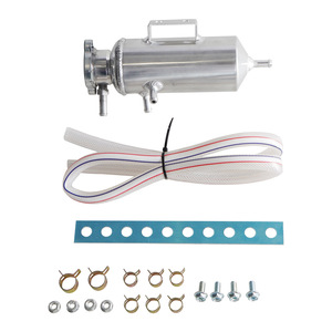 Tanque de expansión auxiliar de aluminio para modificación de automóviles con función de ventilación y eliminación de burbujas, color plateado - Product Image 5