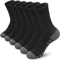 Chaussettes de travail pour hommes et jeunes, personnalisées en gros, avec semelle épaisse et coussinée, logo personnalisé sur le revers