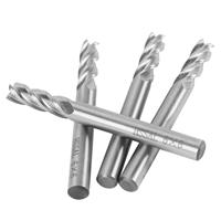 Fraise à bout droit HSS à 4 cannelures, acier rapide HSS-AL, fraises pour routeur CNC, haute qualité 6 mm, 8 mm, 10 mm, 12 mm