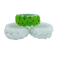 E-Magic Ruban Zig Zag Personnalisé en Forme de Dentelle Métallique Argentée Brillante Ruban Ric Rac pour Accessoires de Vêtement Décoration