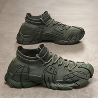 Nouvelles Chaussures Homme Été/Automne 2026 Style Coréen Dad Shoes Respirantes en Maille pour Chaussures Chaussettes à Enfiler Décontractées en Plastique Solide