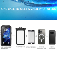 Compatible avec l'IPhone 16 Plus Boîtier étanche IP68 pour la natation avec protecteur d'écran et lanière intégrés
