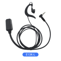 E13K-L G Type Earhook Earpiece 3.5 mm Headset Kabel 100 CM Kompatibel untuk Vertex Linton Yeasu Radio Dua Arah