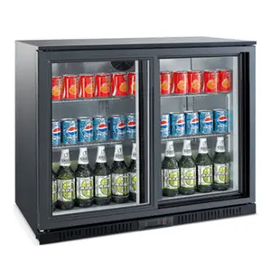 Porte coulissante en verre de série de refroidisseur de barre arrière LG-198S armoire de réfrigération commerciale de boisson de bière de taille de 850mm