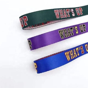 Custom Woven <strong>Jacquard</strong> <strong>Printed</strong> logo Recycled Thick Nylon Belt <strong>Webbing</strong> Strap for Dog Collar Luggage Backpack Bags <strong>Webbing</strong> - Product Image 6