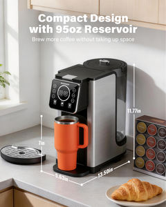 Machine à café à capsules K-Cup à portion individuelle 3 en 1, tailles de préparation de <span class=keywords><strong>6</strong></span> à 24 oz, machine à café en acier inoxydable - Product Image 3