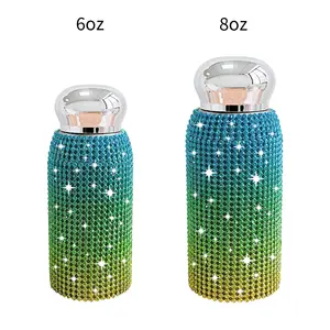 DD2741 bicchiere di strass tazza di diamante Glitter bicchiere isolato Bling bottiglia d'acqua per natale