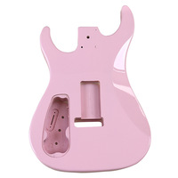 Guitare électrique rose lumineuse avec micro ouvert, accessoires pour instruments de musique, autres, largeur 56 cm