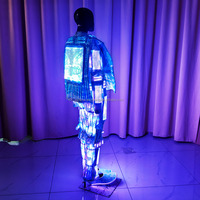 Costume à écran LED pixelisé pour spectacle, tenue futuriste cyberpunk pour spectacles sur scène, concerts, festivals, fêtes