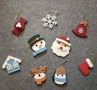 Offre Spéciale : Ensemble d'ornements en feutre pour Noël – Décorations suspendues, cadeau de Noël, adorables ornements en feutre pour enfants, décorations d'arbre en gros