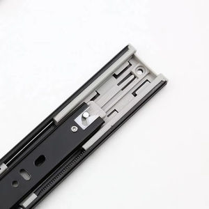 Riel de cierre suave para cajones, riel de amortiguación de bolas de acero de tres secciones, material de hierro de 45 mm para uso en baños y hoteles - Product Image 1