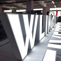Kustom pencahayaan LED baja tahan karat 3D tanda bisnis Logo toko Outdoor tanda lampu untuk aplikasi mobil