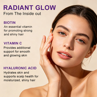 Poudre de peptides de collagène avec logo et étiquette personnalisés OEM/ODM, complément beauté pour la peau, les cheveux et les ongles, marque privée