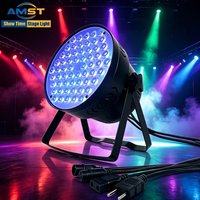 Lampu Par LED RGB 3in1 54x2W Besi Baru Terlaris, Kontroler DMX512, Pencahayaan Atmosfer Panggung untuk Pesta Disko Bar Teater
