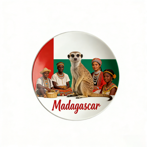 Assiette de <span class=keywords><strong>voyage</strong></span> personnalisée sur le thème des î<span class=keywords><strong>les</strong></span> <span class=keywords><strong>Canaries</strong></span>, des î<span class=keywords><strong>les</strong></span> des Mariennes du Nord, de Maurice, de Sainte-Hélène et de Madagascar, assiette ronde en céramique tendance - Product Image 6