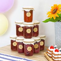 Botol kaca kaliber besar 250ml, stoples penyimpan acar dengan tutup penyimpanan botol kaca Mason Honey dengan tutup kedap udara