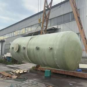 Aboveground fiberglas FRP kimyasal HCl depolama tankı bükme ve kesme hizmetleri ile yüksek kaliteli RUNLIN marka pürüzsüz yüzey - Product Image 3