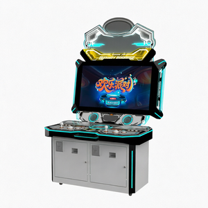 Máquina de Juego Arcade Operada con Monedas, Mesa de Juego para 2 Jugadores en Forma de T con Bloqueo de Interruptor y Llave para Canje de Créditos - Product Image 1