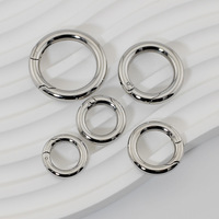 Mosqueton rond en acier inoxydable plaqué or 18 carats PVD pour la fabrication de colliers et de bijoux