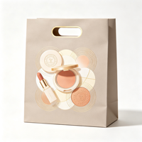 Sacs en papier personnalisés avec poignée creuse, emballage de vente au détail écologique, parfaits pour transporter le maquillage et les cosmétiques