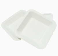 Assiettes en papier jetables, assiettes en papier épaisses et simples, fourchettes et assiettes à gâteau, assiettes en papier rectangulaires