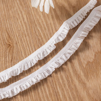 Bandes élastiques blanches en nylon en forme de champignon classiques de 10/15 mm pour bandeaux, foulards, bracelets et garnitures décoratives
