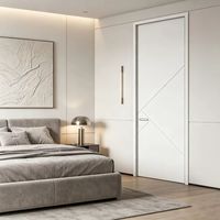 Porte intérieure en bois blanc, design moderne et simple, porte sur mesure pour chambre à coucher, salon, dressing