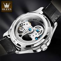 OLEVS Montres Mécaniques Automatiques de Luxe Tourbillon pour Hommes, Étanche, à Cadran Squelette, Tendance, avec Logo Personnalisable
