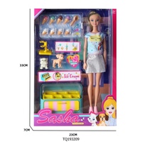 En gros, Jouets de poupées de dessin animé en plastique ABS, 11,5 pouces, articulés, ensemble de jeu de simulation d'animaux et de nourriture pour maison de poupée, unisexe, 14 ans, Chine
