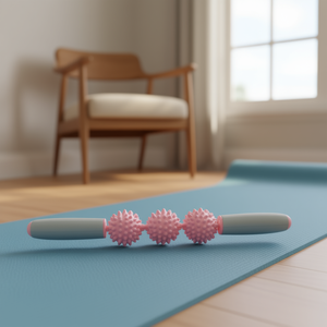 Pastel Pink 41CM Three-<b>Ball</b> Massage <b>Stick</b>-for <b>Sticks</b> <b>Balls</b> Rollers - Product Image 3