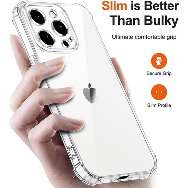 Shockproof Case For iPhone 16E 16 15 14 13 12 11 Pro Max Silicone Soft Clear Case For Apple 13 12 Mini 16 Plus Ultra Thin Cover
