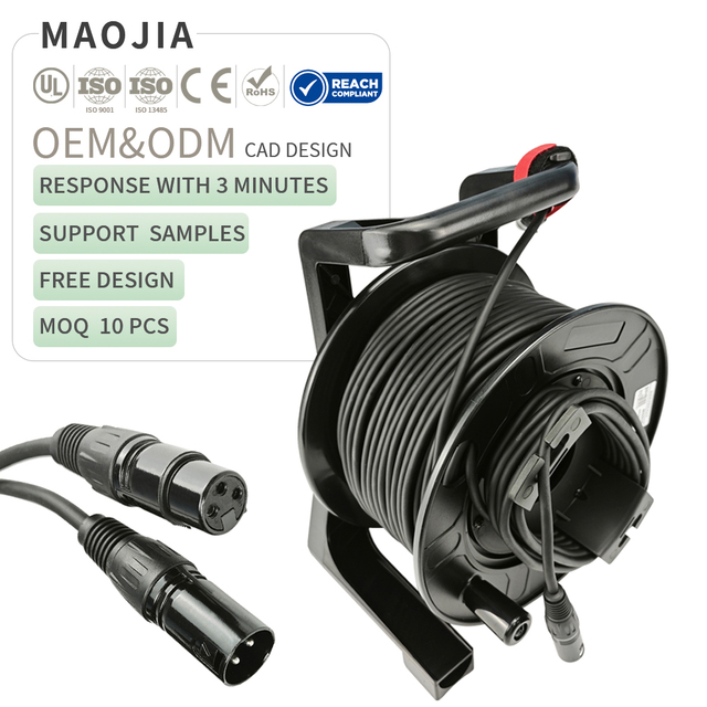Professional XLR Audio Snake Cable Drum Reel 50m/100m Tourworthy Stage Cable with XLR Connectors for Live Sound and Studio