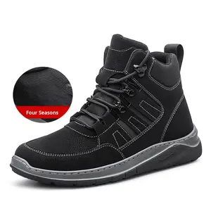 Botas de nieve de invierno de forro polar grueso de caña alta para parejas, con aumento de altura, antideslizantes, para senderismo y montañismo al aire libre, talla grande - Product Image 6