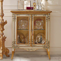 Vitrine antique en bois de rose massif, faite à la main, avec porte en verre, pour la maison et la villa, mobilier européen