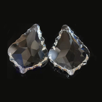 Pièces de lustre en cristal K9 Belight Premium, prismes en verre en forme de feuille d'érable, attrape-soleil transparent, cristaux suspendus, lampe polie style art populaire