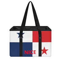 Cesta de Compras Plegable con la Bandera de Panamá, Bolsa de Mano Reutilizable y Ecológica para Excursiones de Fin de Semana y Compras en el Supermercado