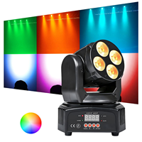 Luz de Escenario Profesional LED RGBWA/UV 6 en 1 de 50W con Cabezal Móvil Giratorio, DMX512, IP33, para DJ, Fiestas, KTV, Discotecas y Clubes