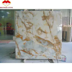 Marmor Achat Fliesen und Marmor goldenen Saphir Luxus Innendekoration Jade Platte poliert