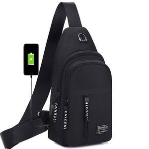 Модная поясная сумка M0572, недорогая мужская сумка через плечо с USB-зарядкой и отверстием для наушников, для активного отдыха и спорта, сумка для телефона на пояс. - Product Image 4