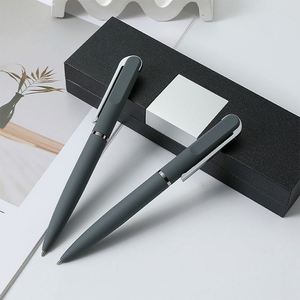 2026 Customized Metal Finish Printing <b>Matte</b> Black Business Gel Pen Soft <b>Rubber</b> Office School Executive CEO Portable Pen - Product Image 3